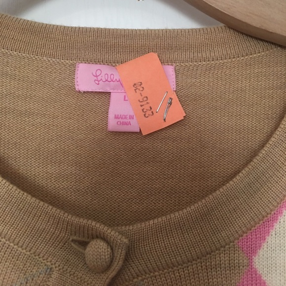 Lily Pulitzer Argyle Cardigan Sweater - Picture 2 of 6
